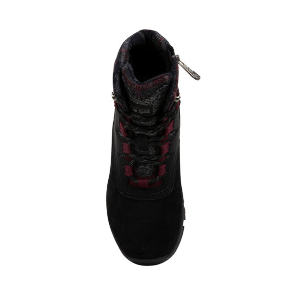 BLACK BURGUNDY SUEDE
