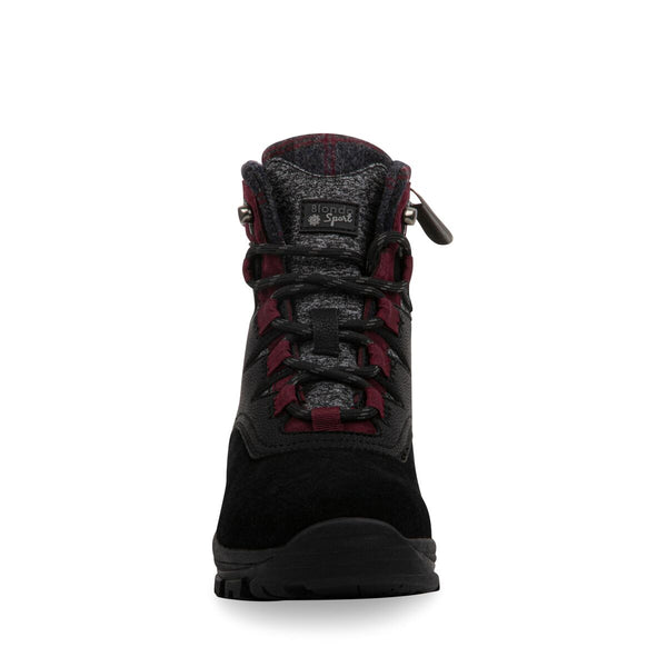 BLACK BURGUNDY SUEDE