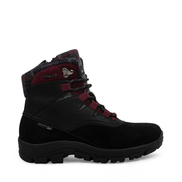 BLACK BURGUNDY SUEDE