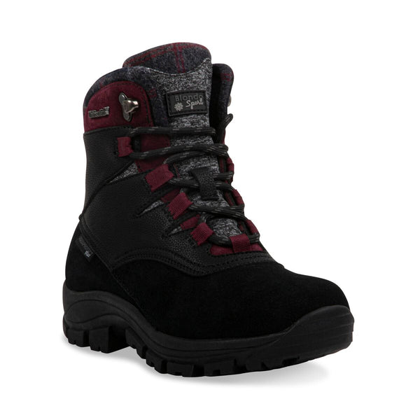 BLACK BURGUNDY SUEDE
