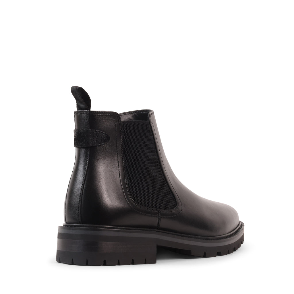 SILVIO BLACK LEATHER WATERPROOF BOOT