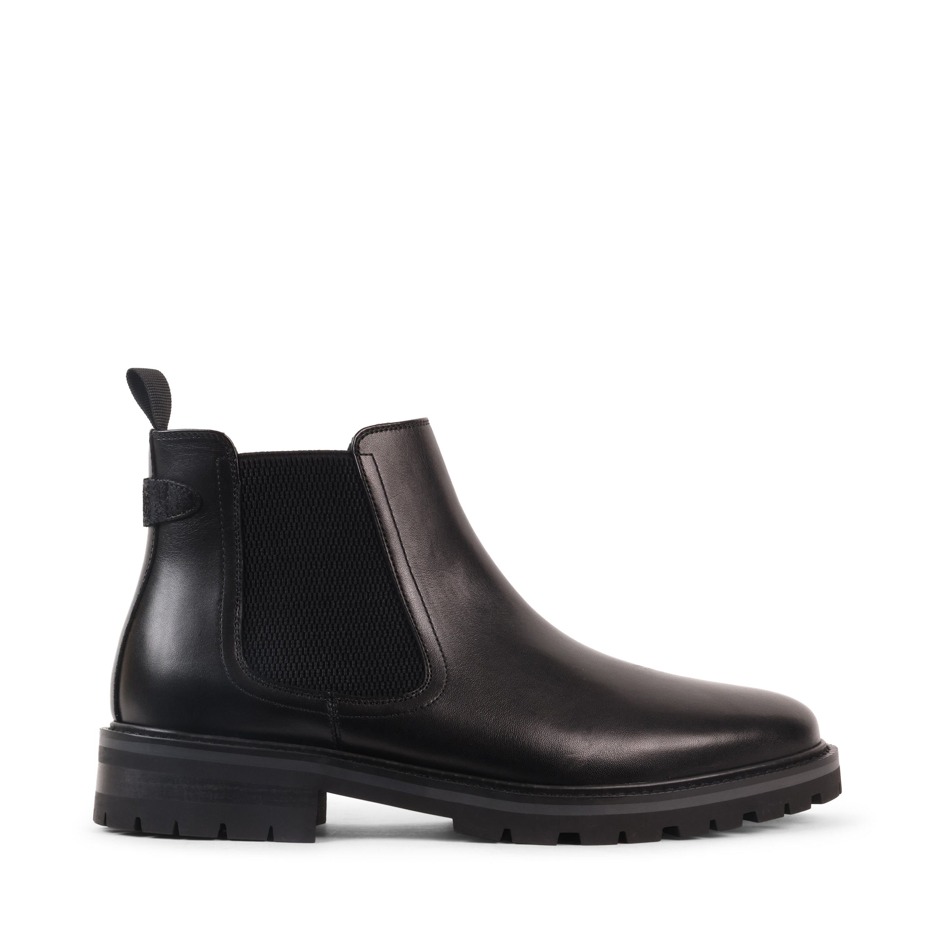SILVIO BLACK LEATHER WATERPROOF BOOT