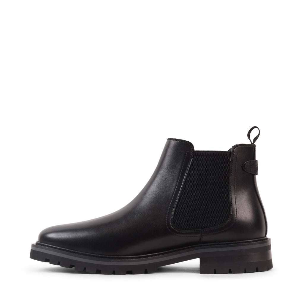 SILVIO BLACK LEATHER WATERPROOF BOOT