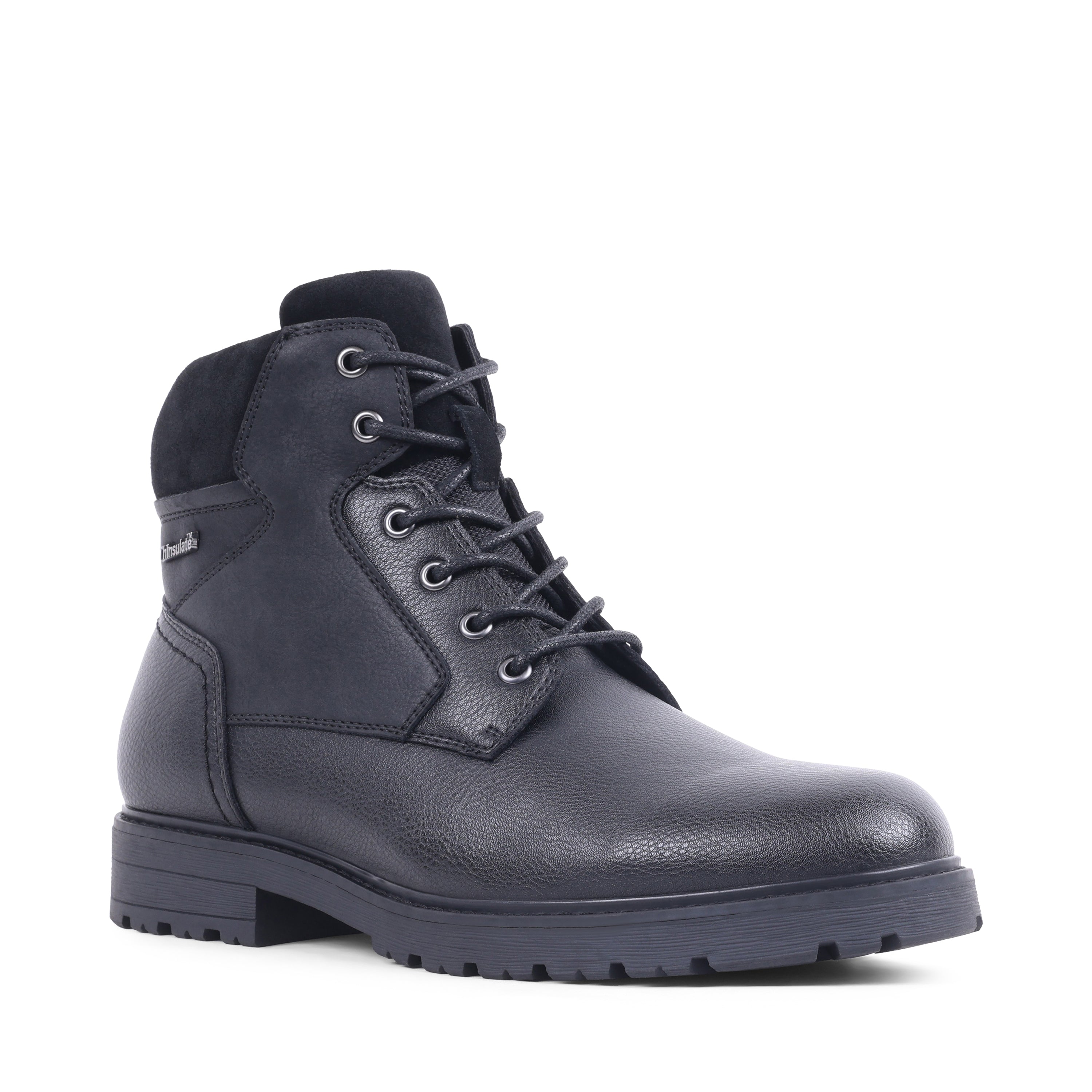 NALDO BLACK LEATHER WATERPROOF BOOT