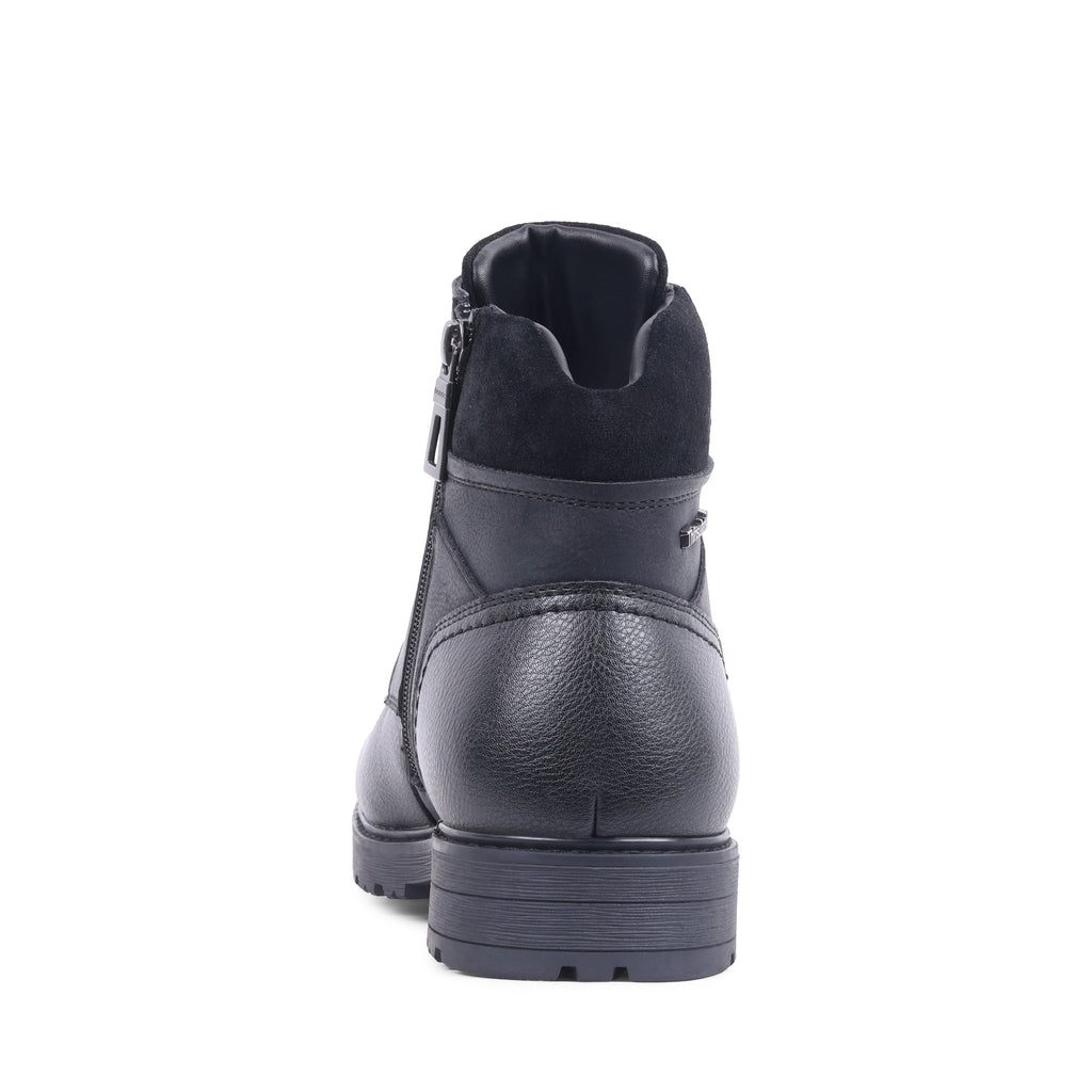 NALDO BLACK LEATHER WATERPROOF BOOT