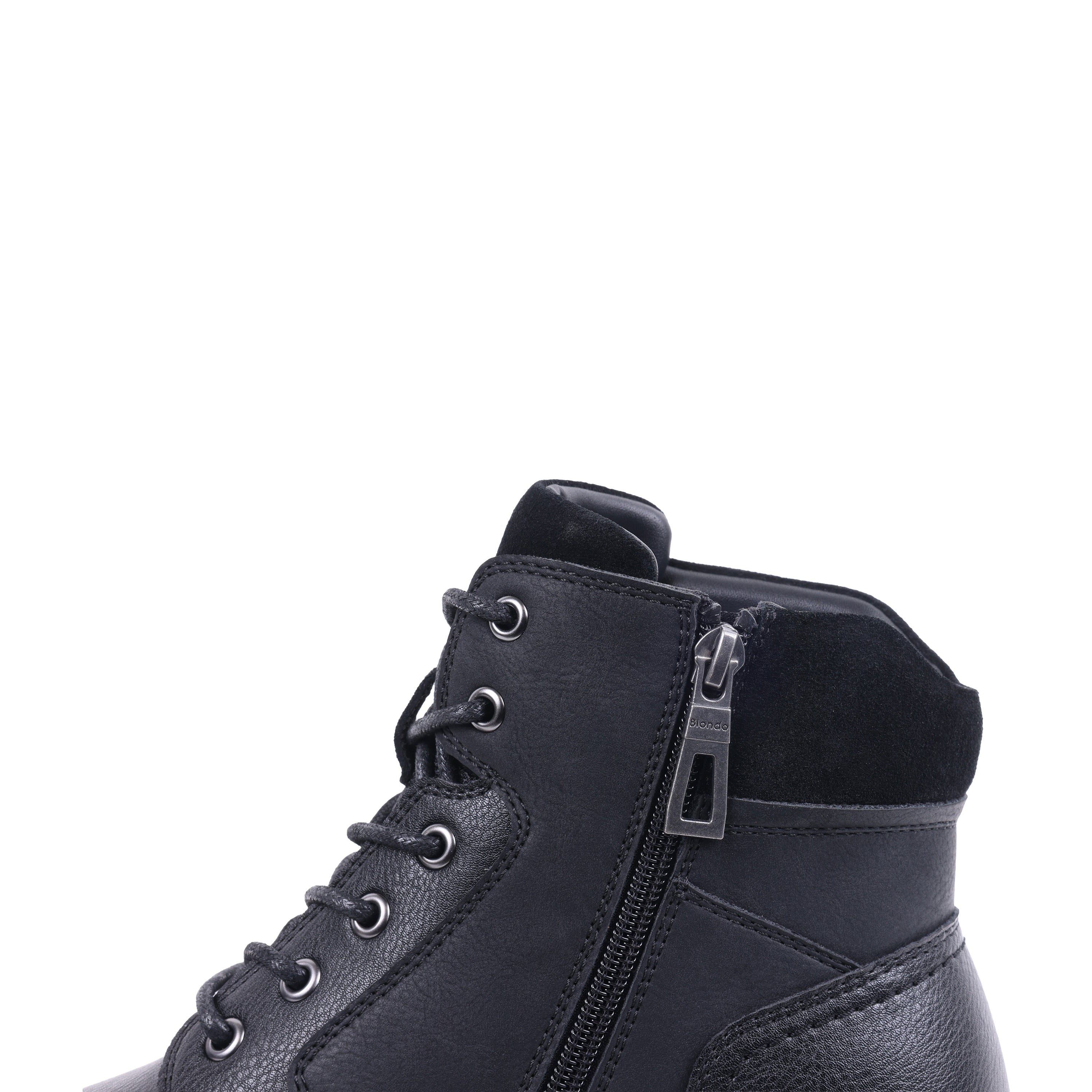 NALDO BLACK LEATHER WATERPROOF BOOT