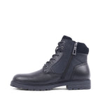 NALDO BLACK LEATHER WATERPROOF BOOT