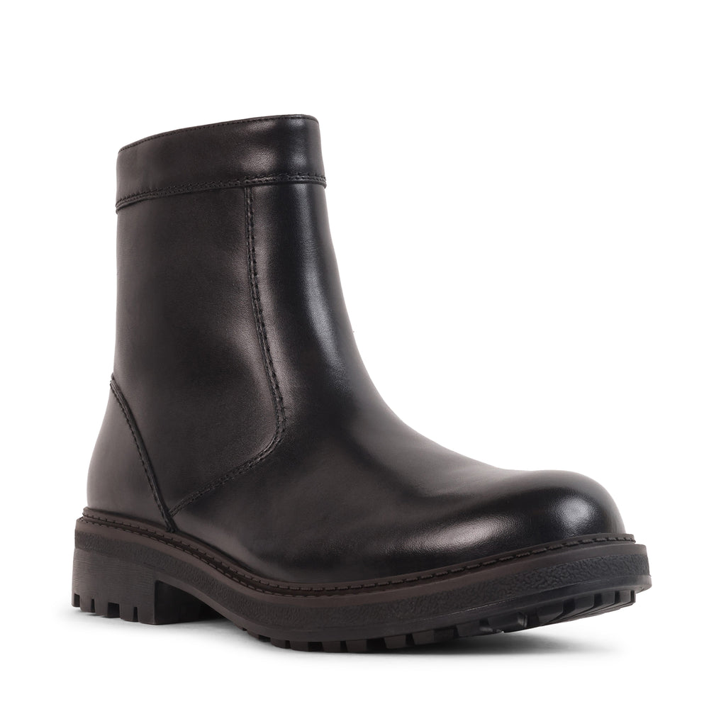 JUNIOR BLACK LEATHER WATERPROOF BOOT