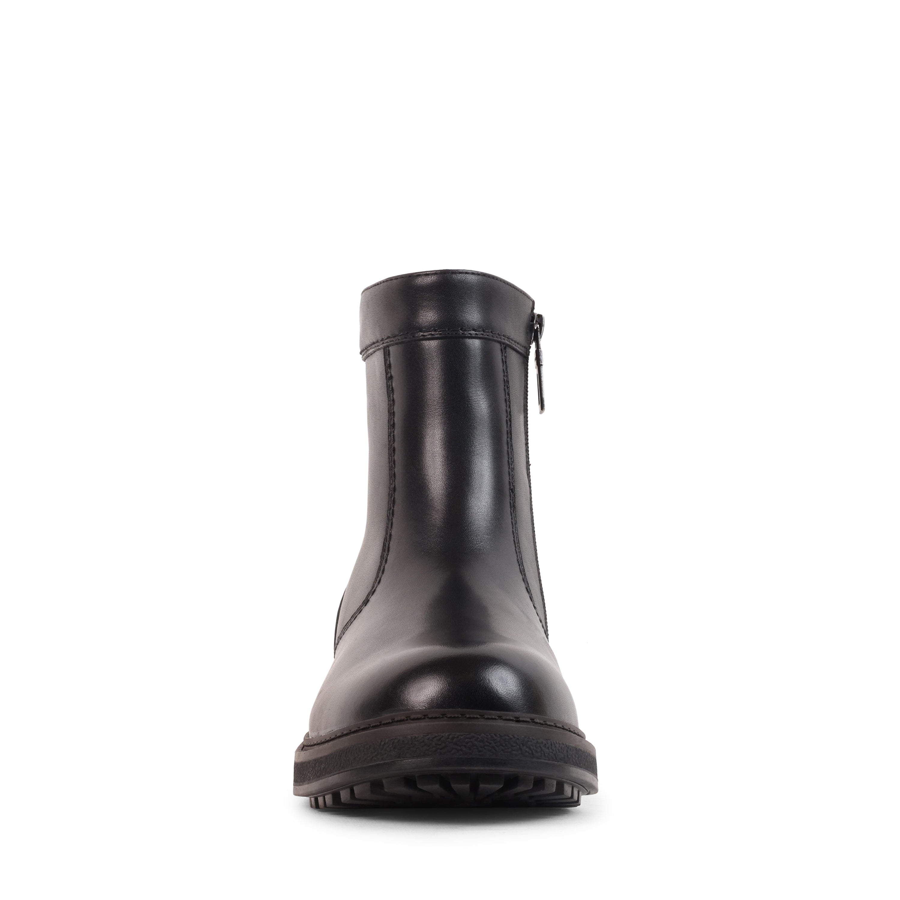 JUNIOR BLACK LEATHER WATERPROOF BOOT