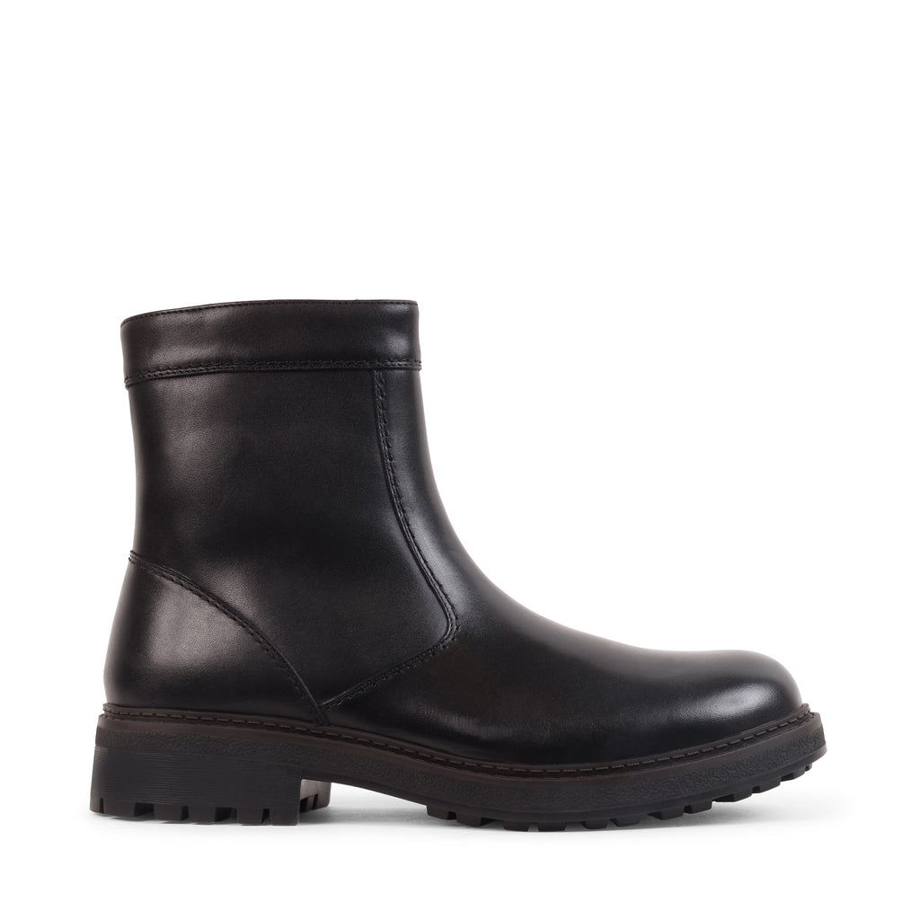 JUNIOR BLACK LEATHER WATERPROOF BOOT