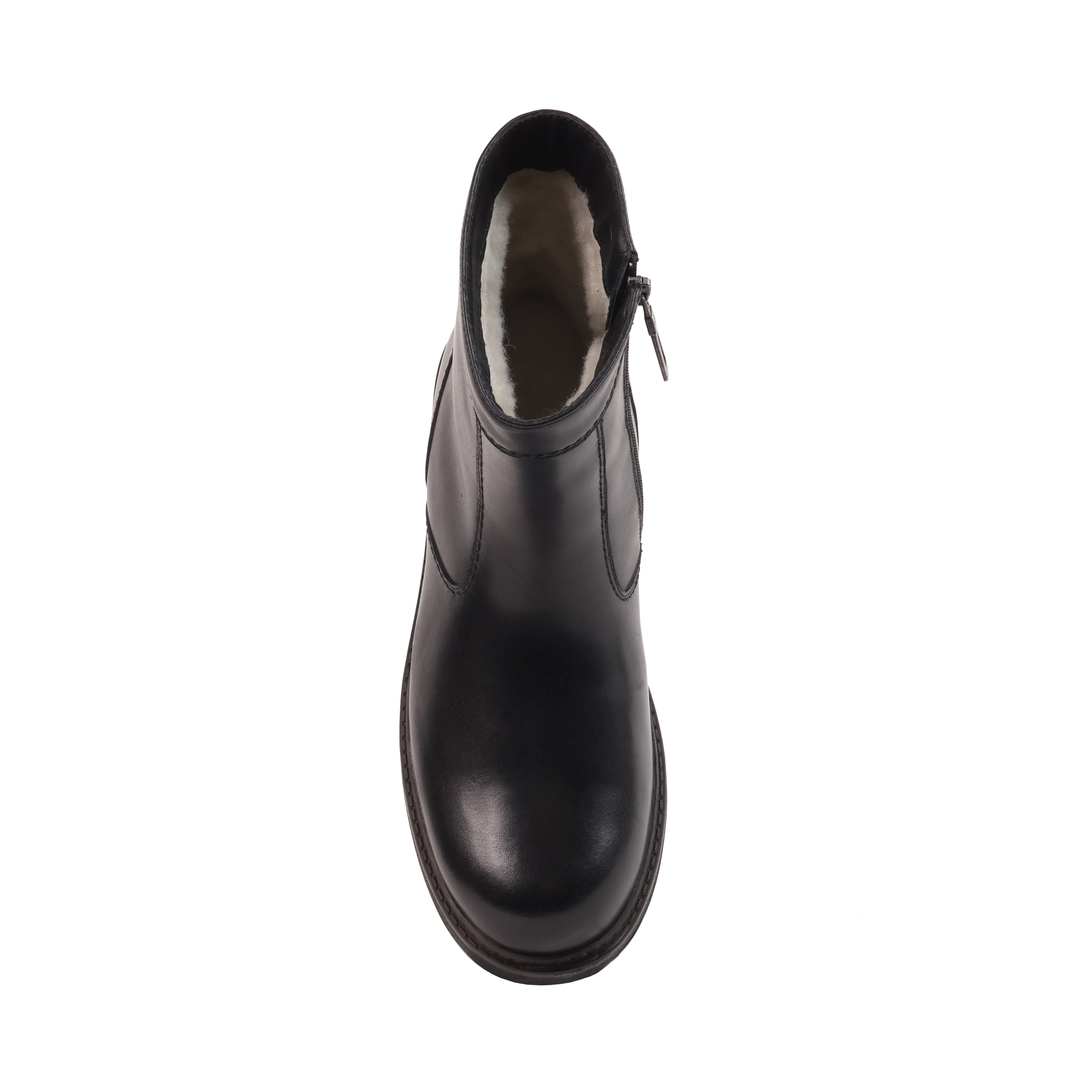 JUNIOR BLACK LEATHER WATERPROOF BOOT