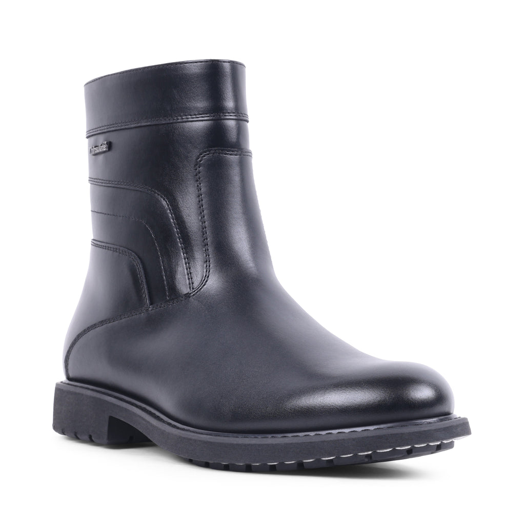 DENIS BLACK LEATHER WATERPROOF BOOT