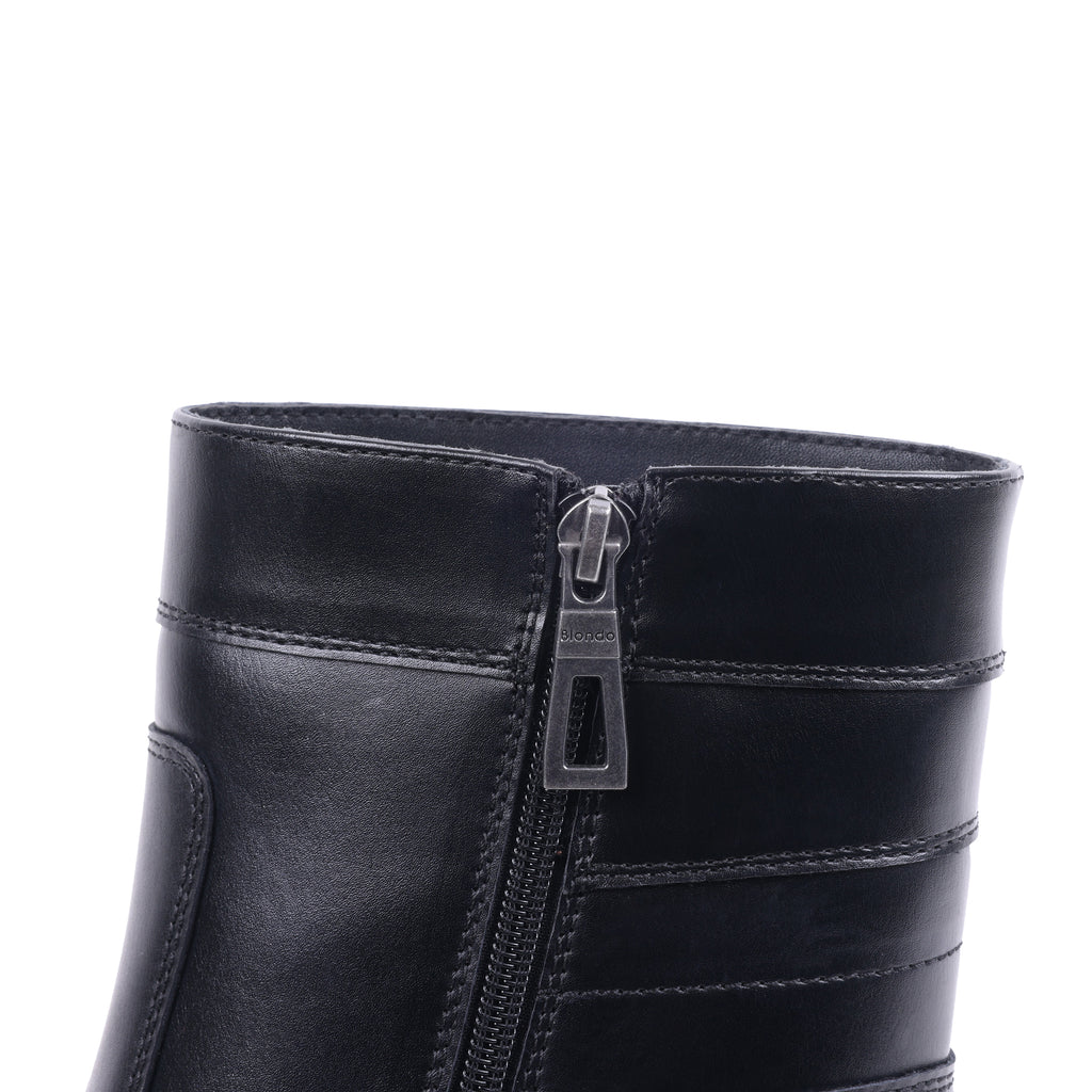 DENIS BLACK LEATHER WATERPROOF BOOT