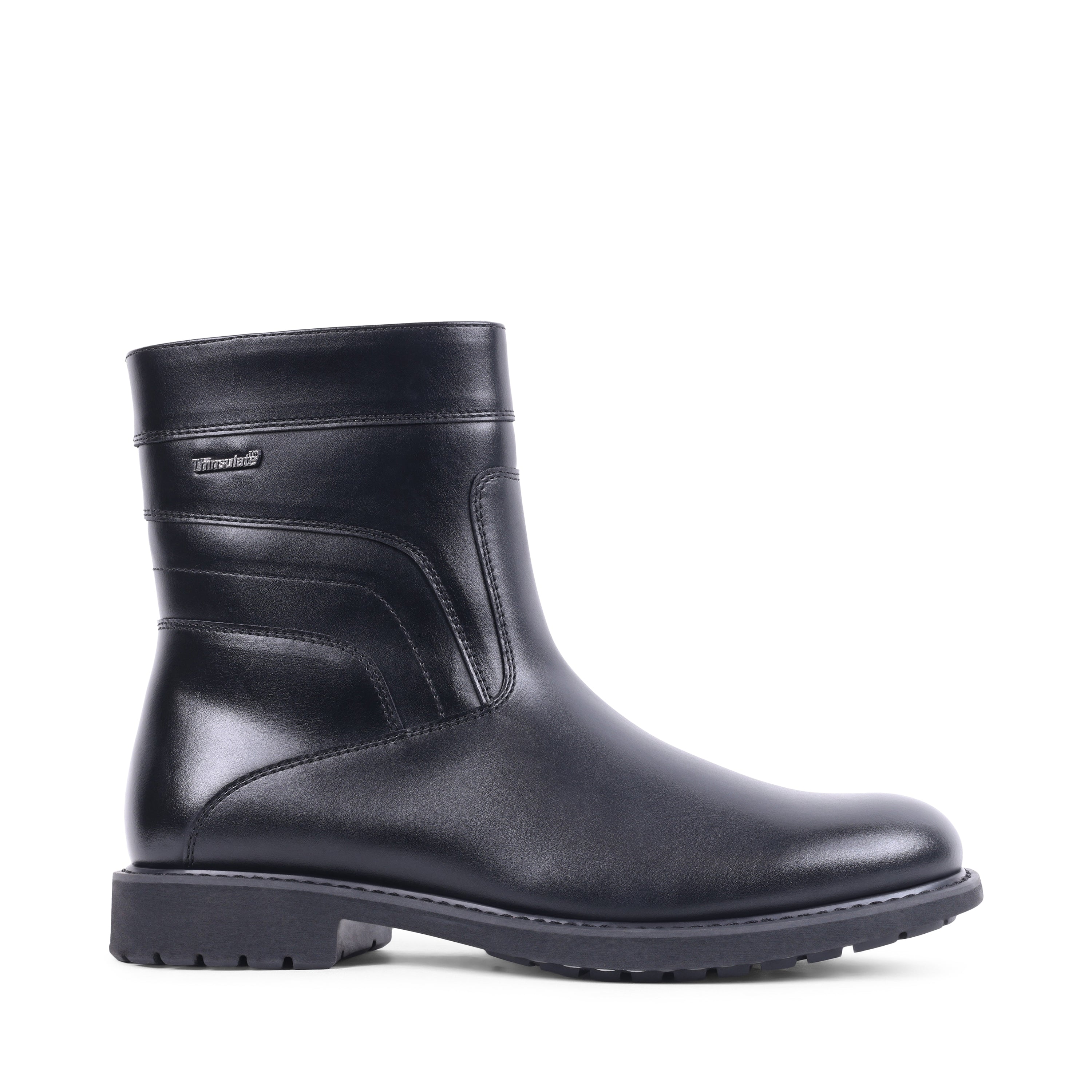 DENIS BLACK LEATHER WATERPROOF BOOT
