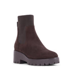 DELTAS Brown Suede Zip-Up Ankle Boots 