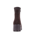 DELTAS Brown Suede Zip-Up Ankle Boots 