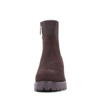 DELTAS Brown Suede Zip-Up Ankle Boots 