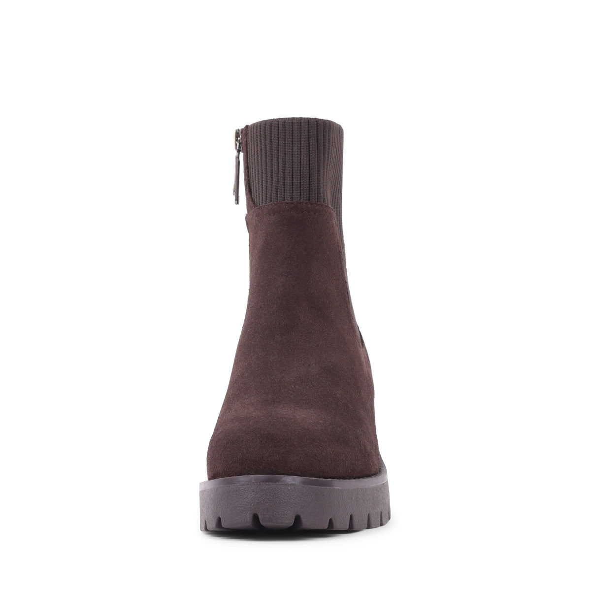 DELTAS Brown Suede Zip-Up Ankle Boots 