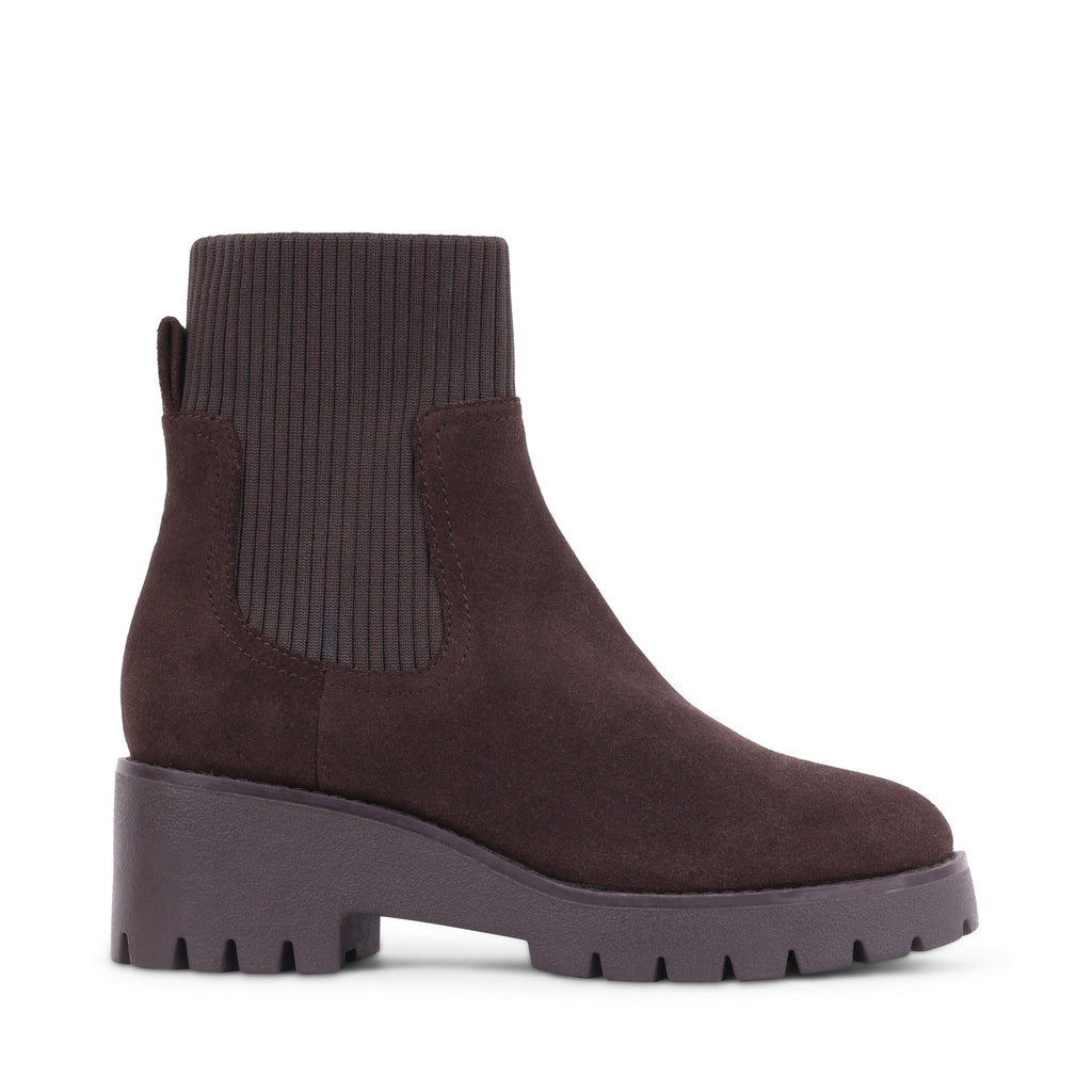 DELTAS Brown Suede Zip-Up Ankle Boots 