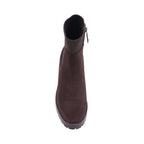 DELTAS Brown Suede Zip-Up Ankle Boots 