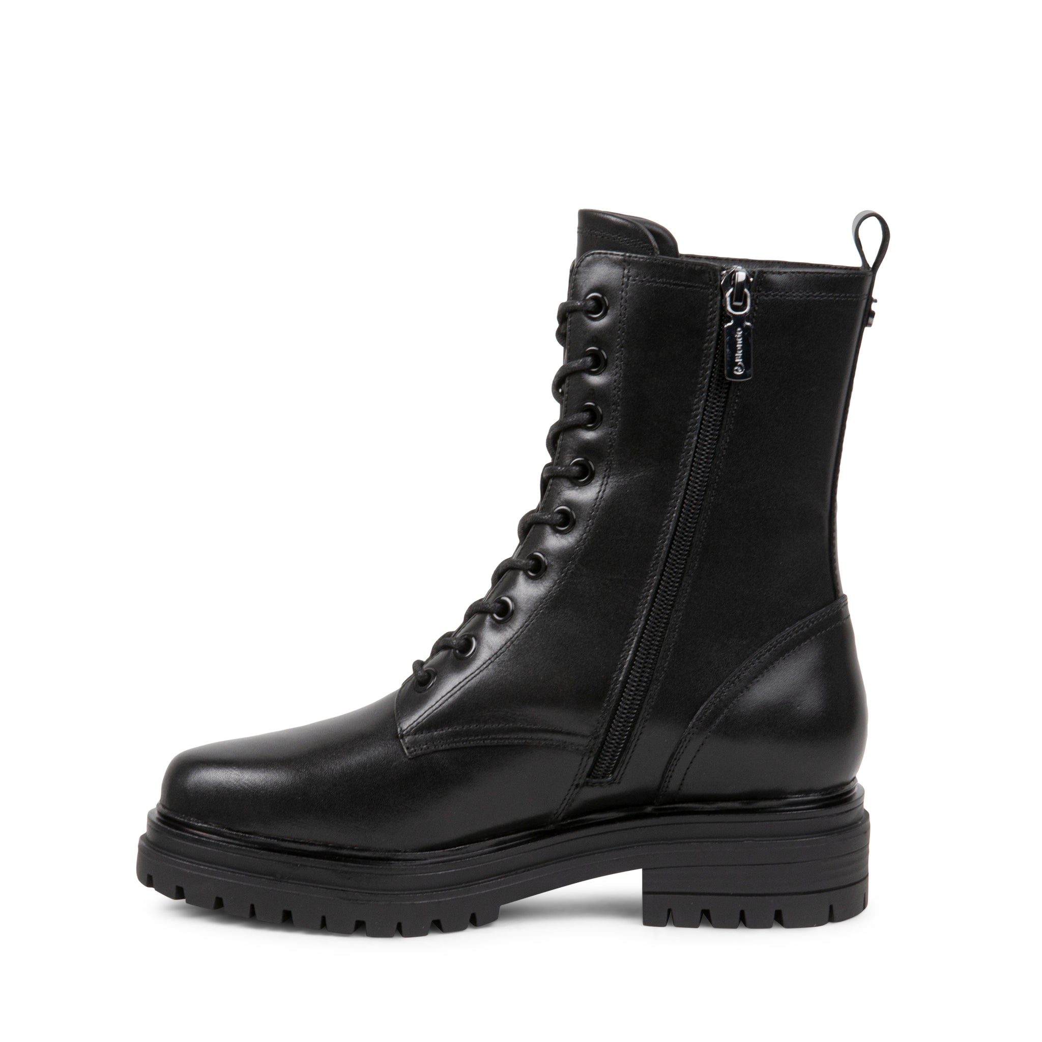 CLAIRE Black Leather Combat Boots Women's Waterproof Boots – Blondo