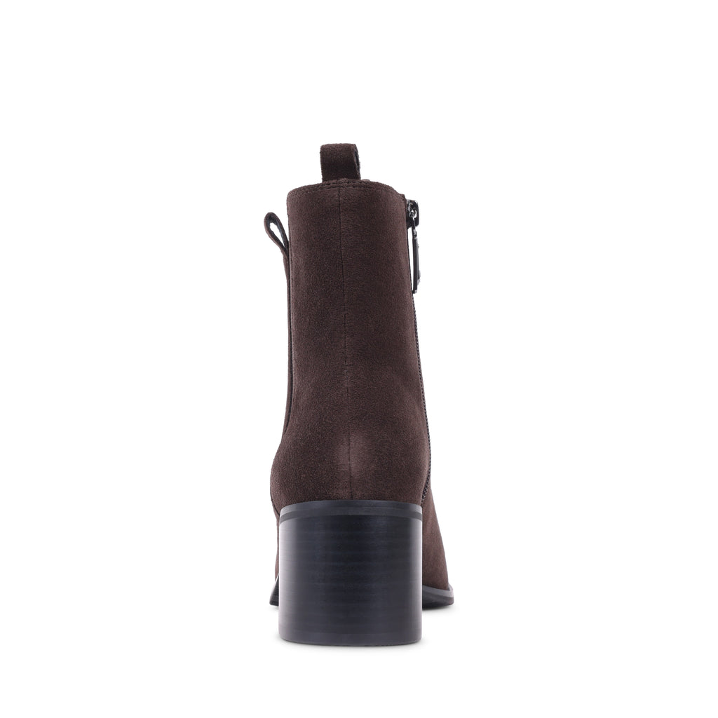 MALLORYS Cafe Suede Block Heel Zip-Up Waterproof Ankle Boots