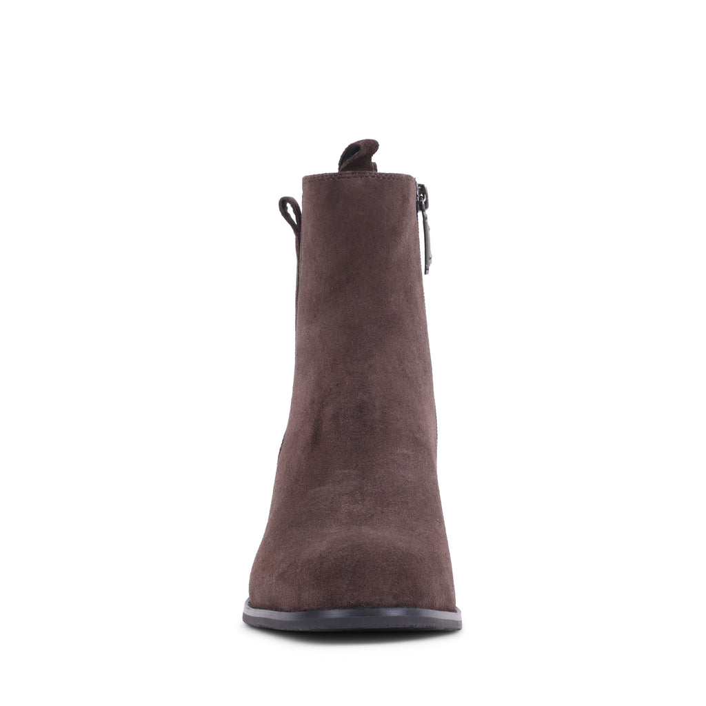 MALLORYS Cafe Suede Block Heel Zip-Up Waterproof Ankle Boots