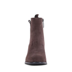 MALLORYS Cafe Suede Block Heel Zip-Up Waterproof Ankle Boots