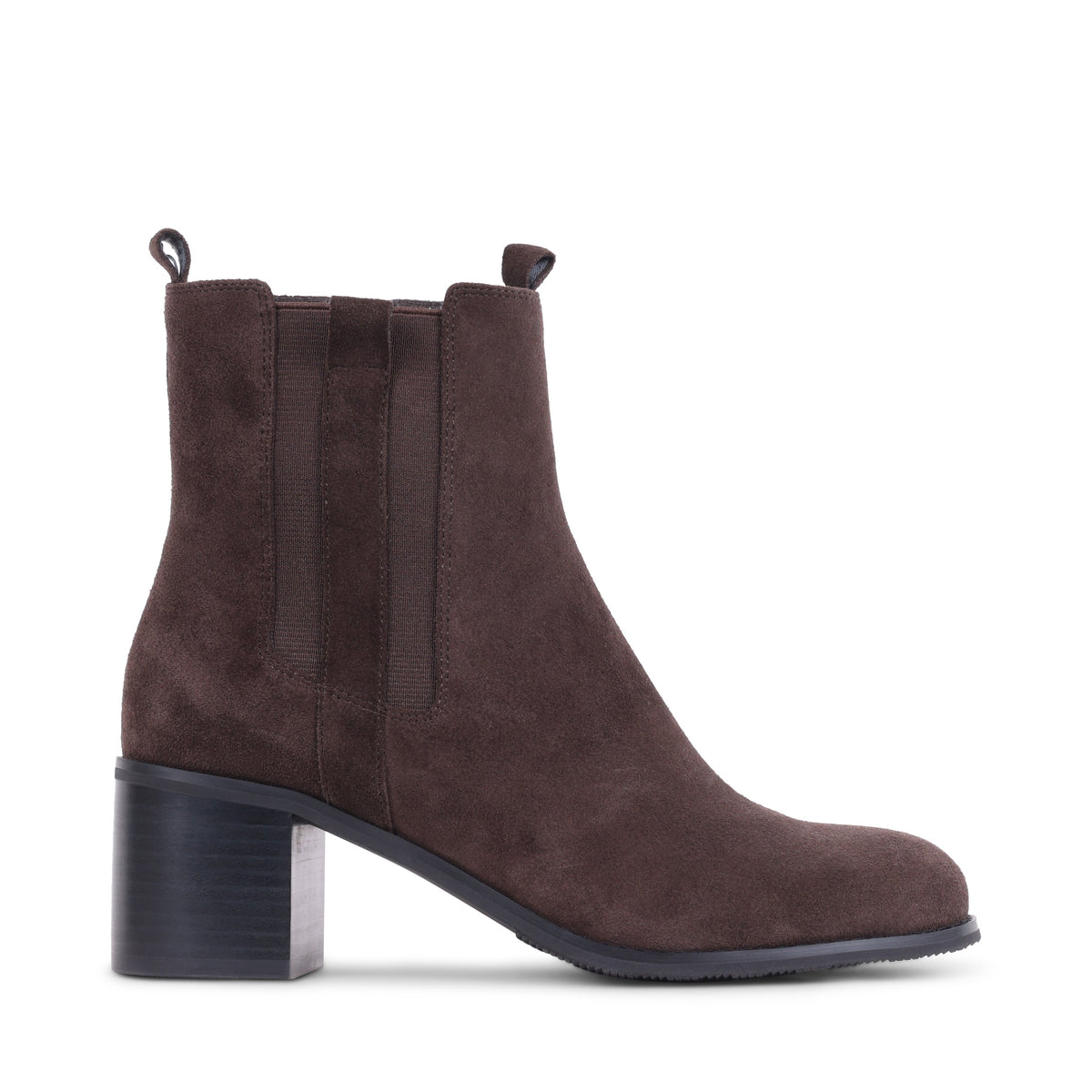 MALLORYS Cafe Suede Block Heel Zip-Up Waterproof Ankle Boots