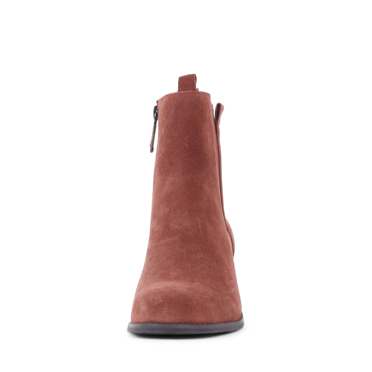 MALLORYS Whiskey Suede Block Heel Zip-Up Waterproof Ankle Boots