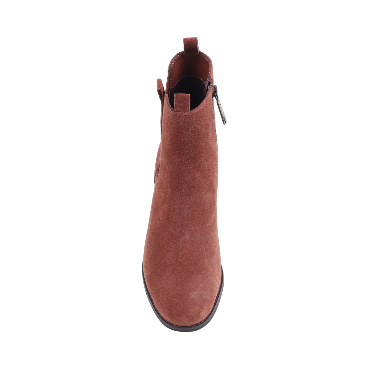 MALLORYS Whiskey Suede Block Heel Zip-Up Waterproof Ankle Boots
