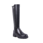 JUSTINE BLACK LEATHER WATERPROOF BOOT