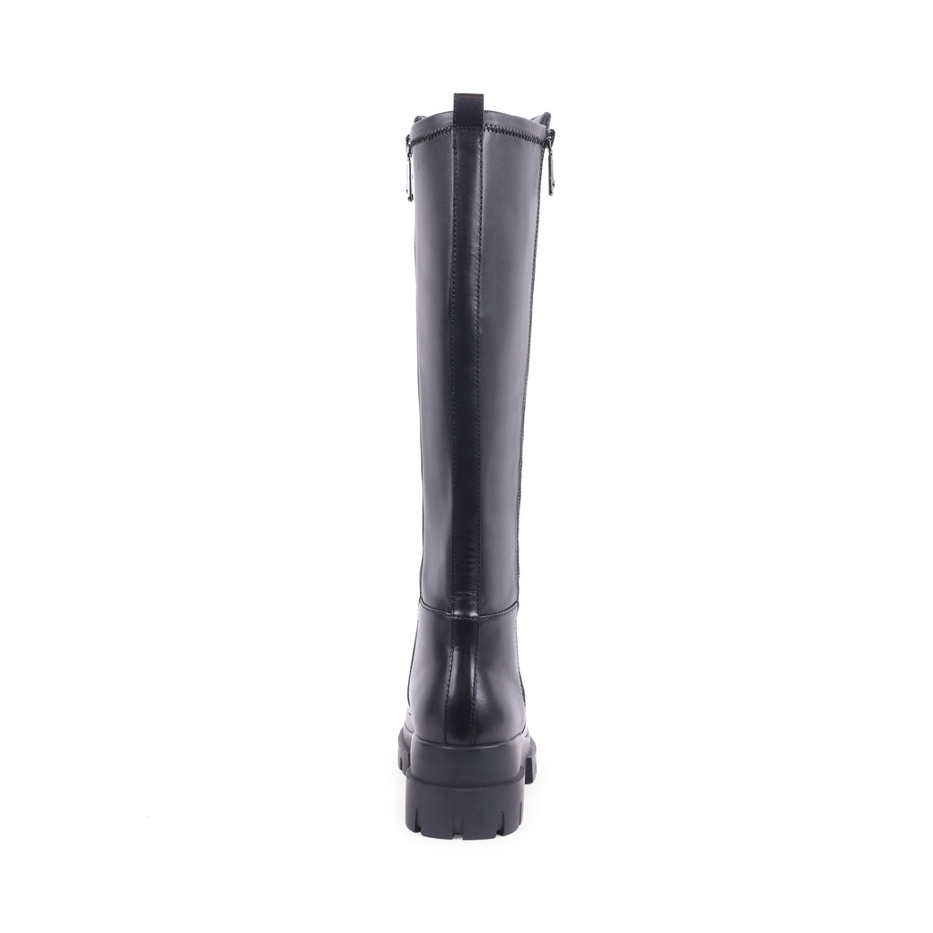 JUSTINE BLACK LEATHER WATERPROOF BOOT