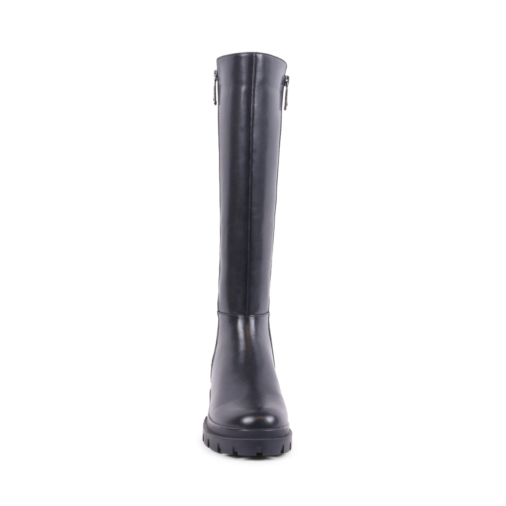 JUSTINE BLACK LEATHER WATERPROOF BOOT