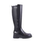 JUSTINE BLACK LEATHER WATERPROOF BOOT