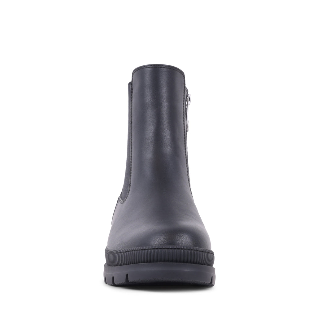 NOELENE BLACK LEATHER WATERPROOF BOOT