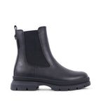 NOELENE BLACK LEATHER WATERPROOF BOOT