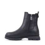 NOELENE BLACK LEATHER WATERPROOF BOOT