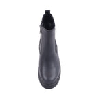 NOELENE BLACK LEATHER WATERPROOF BOOT