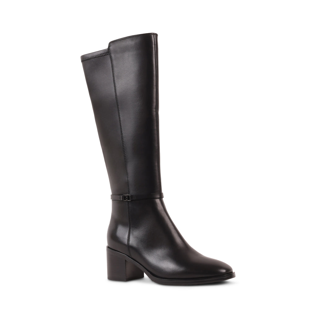 RAELYNN BLACK LEATHER WATERPROOF BOOT
