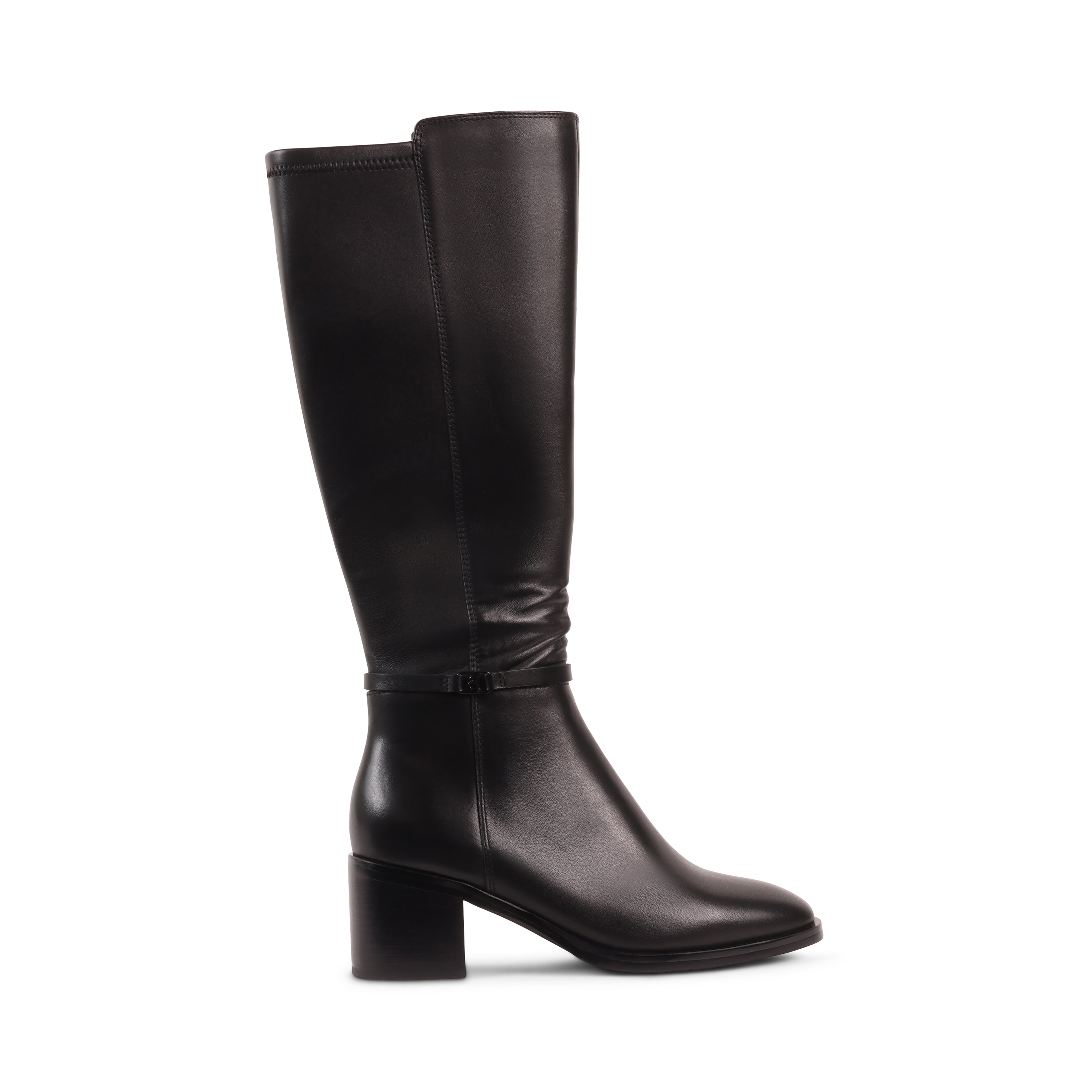 RAELYNN BLACK LEATHER WATERPROOF BOOT