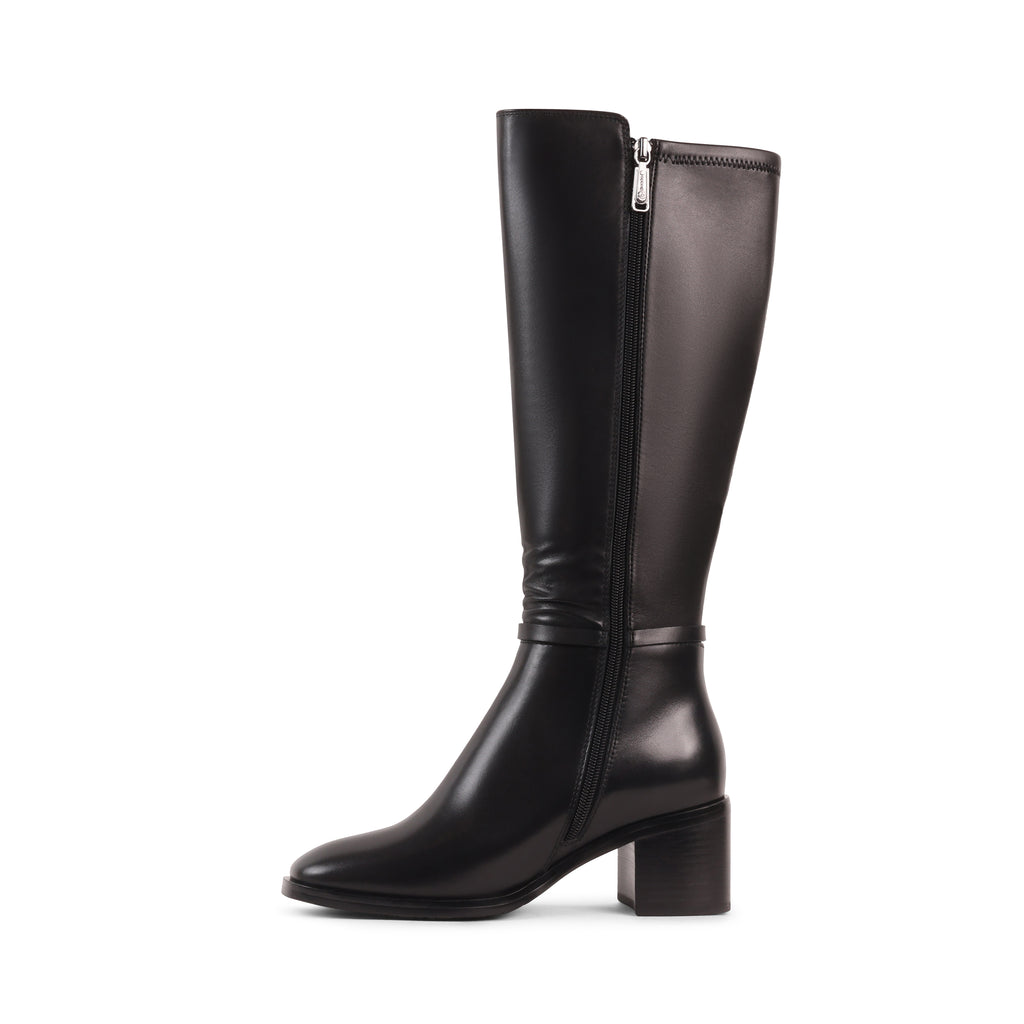 RAELYNN BLACK LEATHER WATERPROOF BOOT