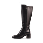 RAELYNN BLACK LEATHER WATERPROOF BOOT