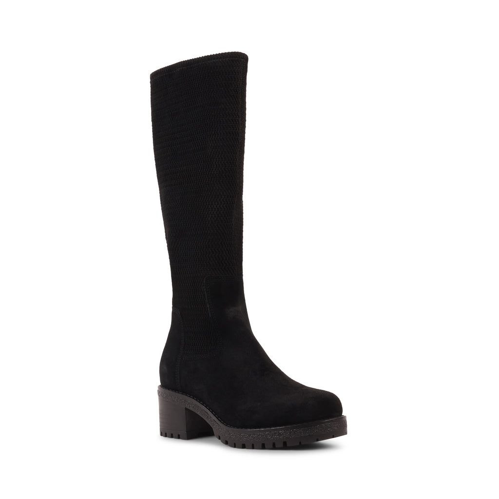 DESIRAS BLACK SUEDE WATERPROOF BOOT