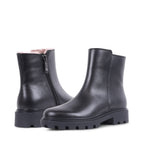 JIANNA BLACK LEATHER WATERPROOF BOOT