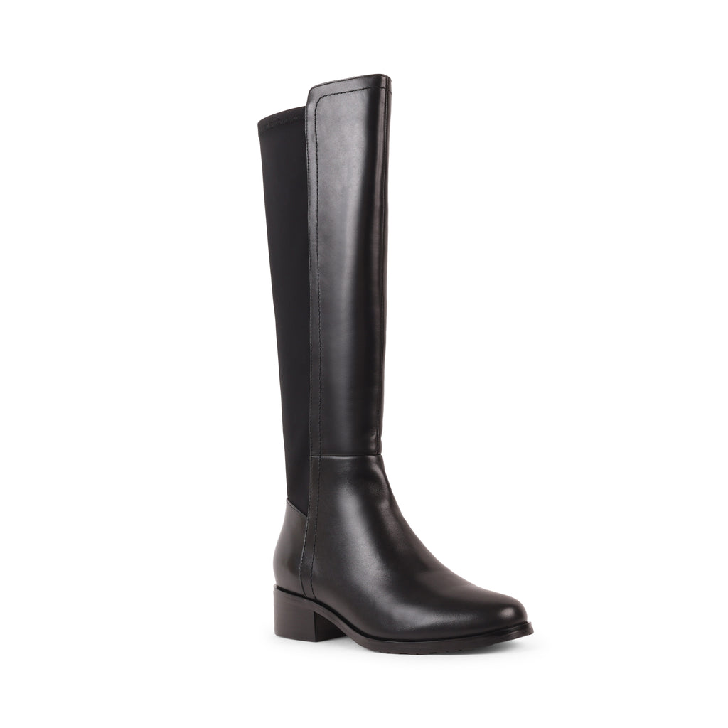 GEENIE BLACK LEATHER WATERPROOF BOOT