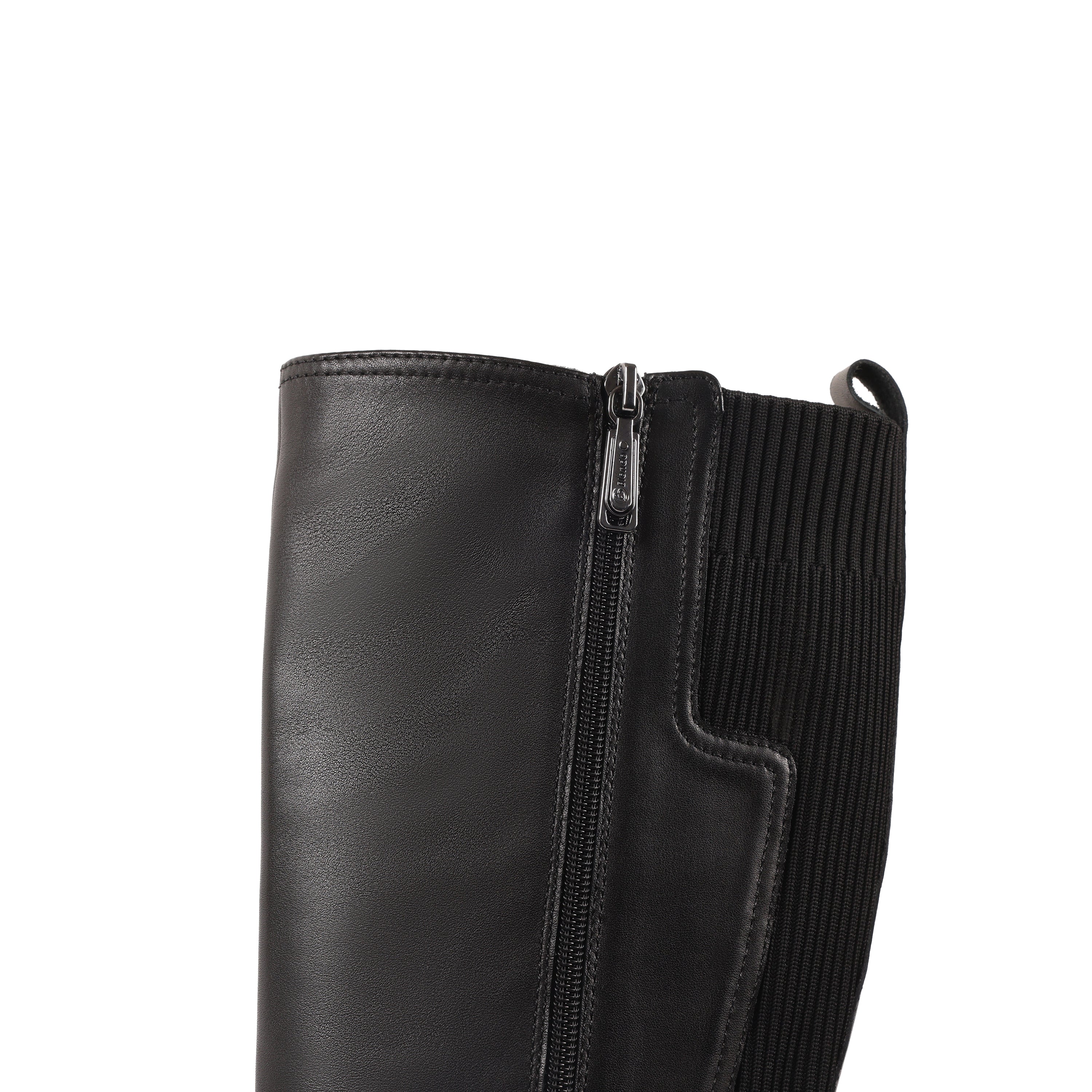 EMBERLYNN BLACK LEATHER WATERPROOF BOOT