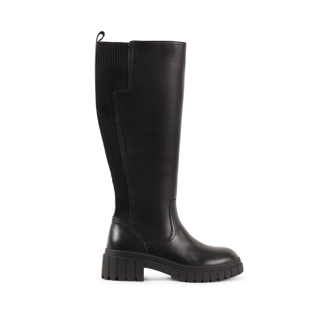 EMBERLYNN BLACK LEATHER WATERPROOF BOOT