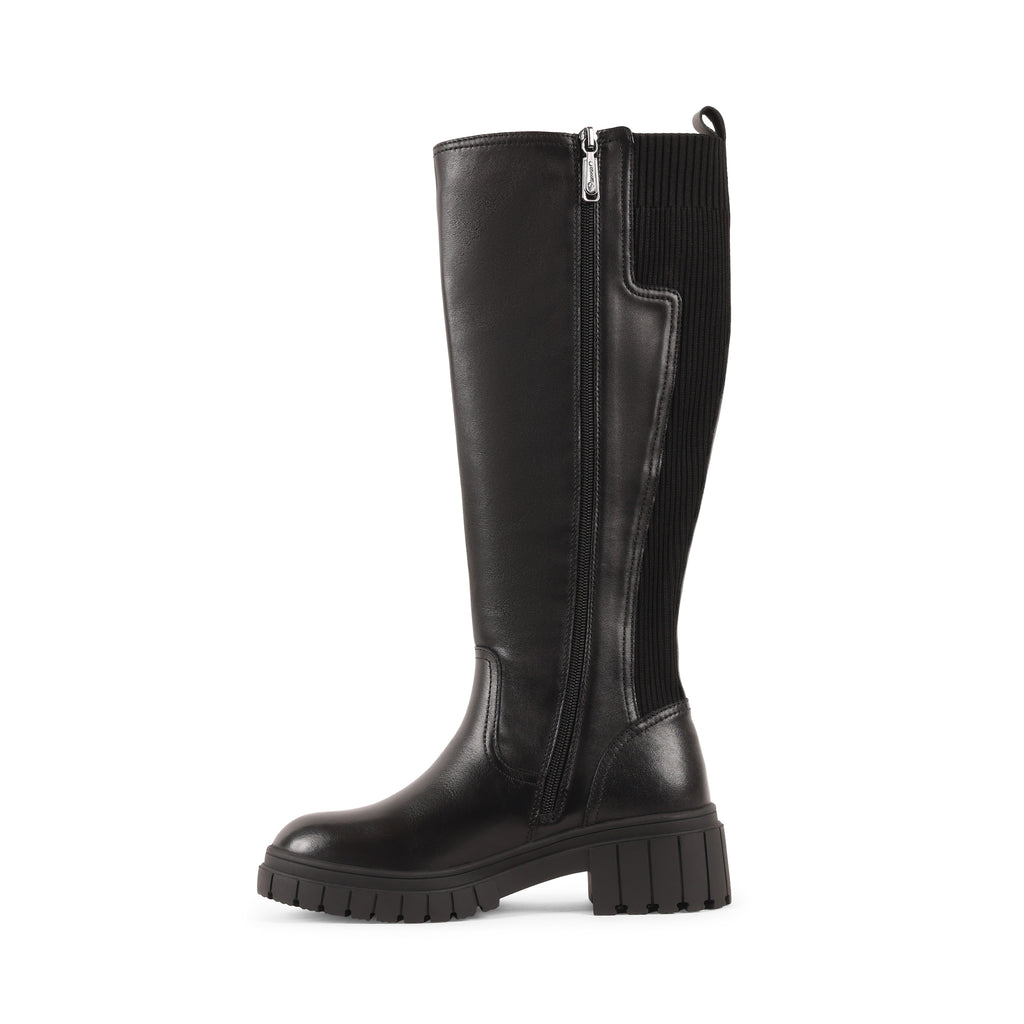 EMBERLYNN BLACK LEATHER WATERPROOF BOOT