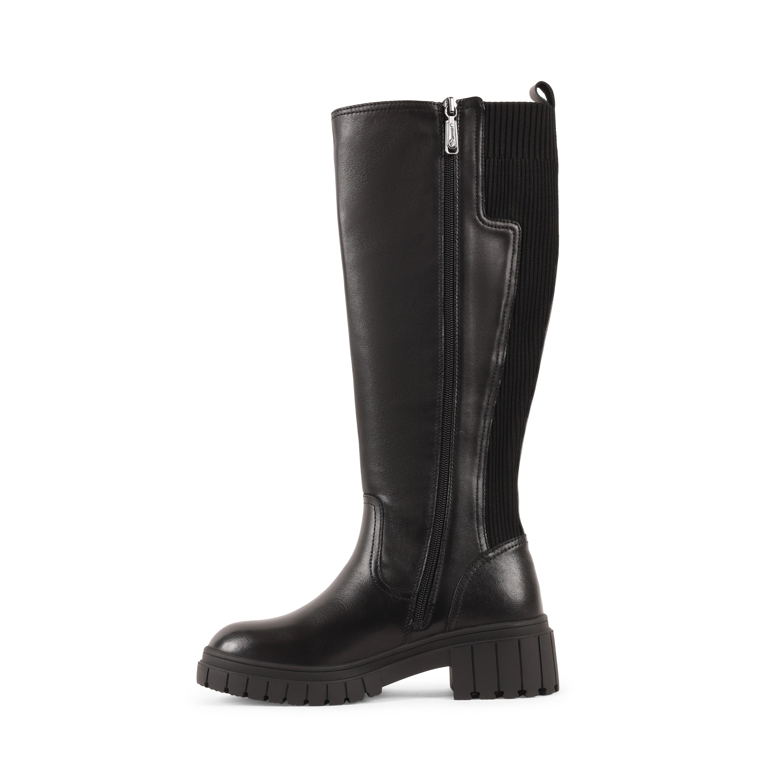 EMBERLYNN BLACK LEATHER WATERPROOF BOOT